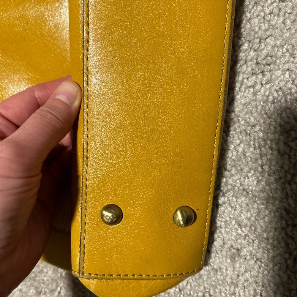 Patricia Nash Viana Tote Leather Brights Mustard Yellow - Picture 6 of 16